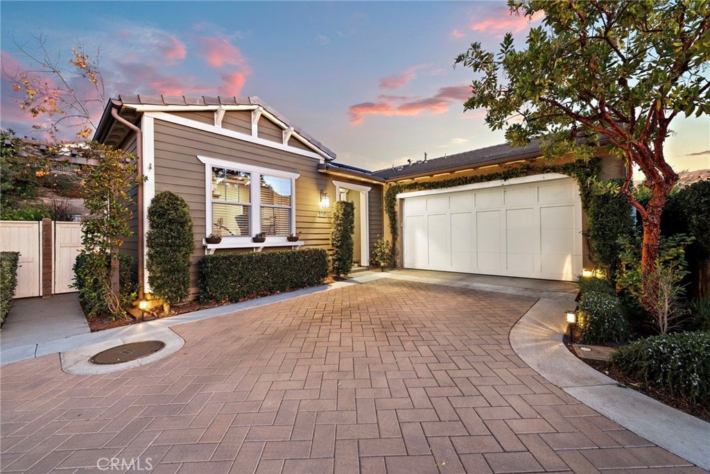 view of front of home featuring a garage