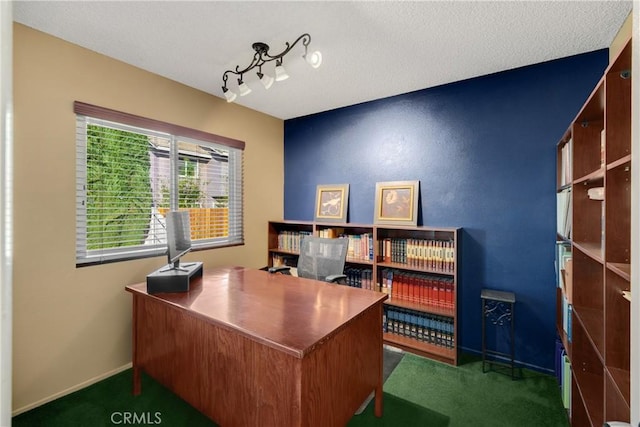 view of carpeted office