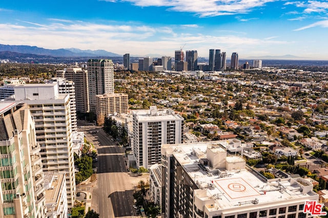 city view with a mountain view