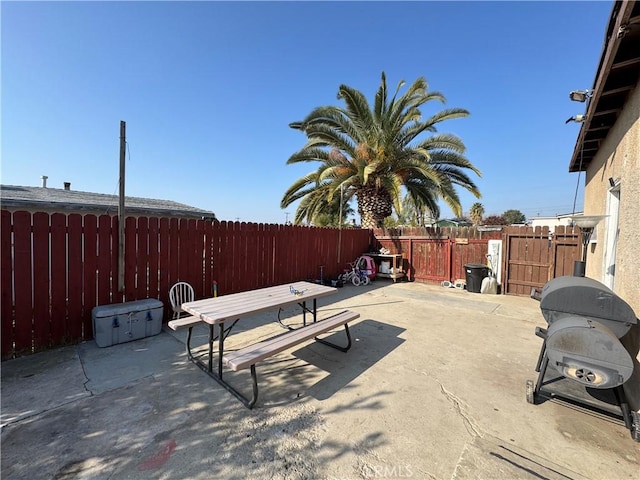 view of patio with grilling area