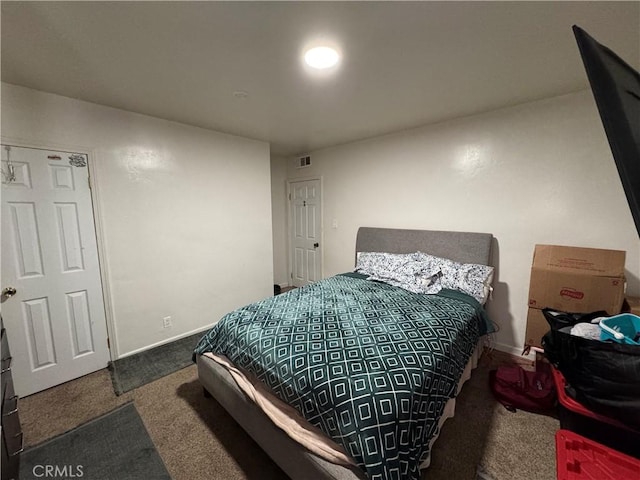 view of carpeted bedroom