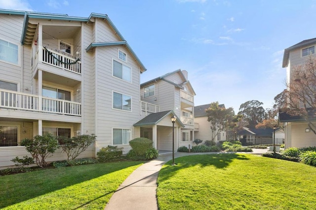 exterior space with a lawn