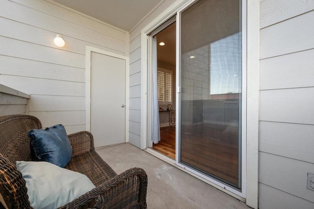 view of doorway to property