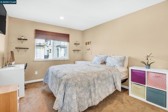 view of carpeted bedroom