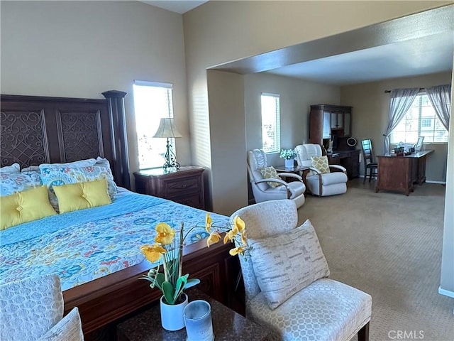 view of carpeted bedroom