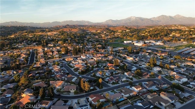 aerial view featuring a mountain view