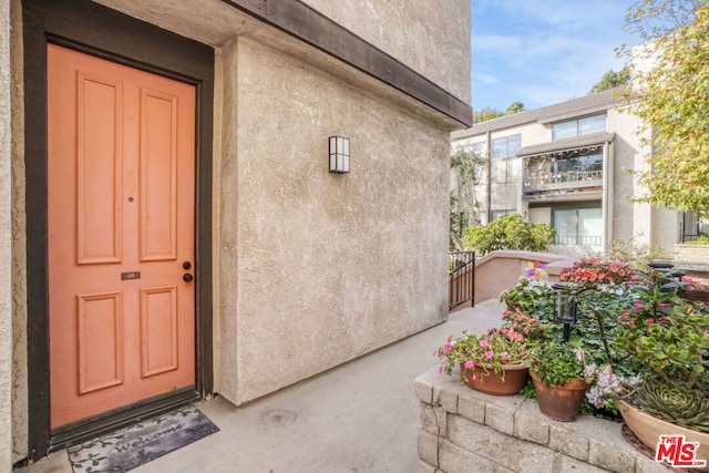 view of doorway to property