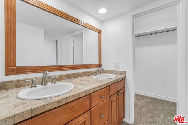 bathroom with vanity