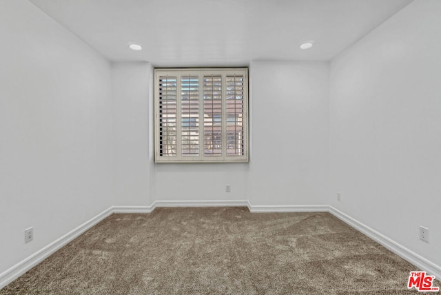 view of carpeted empty room