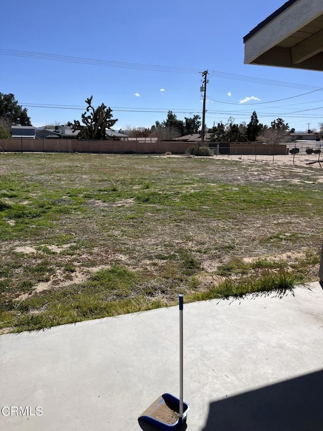 view of yard featuring a patio