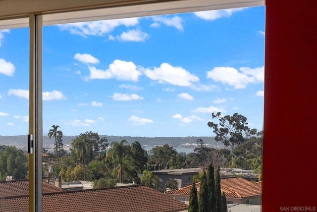 property view of mountains featuring a water view