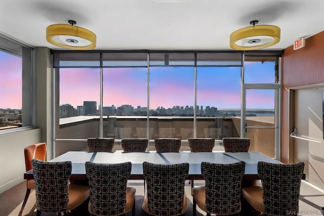 view of dining area