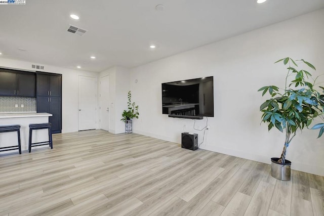 living room featuring light hardwood / wood-style floors