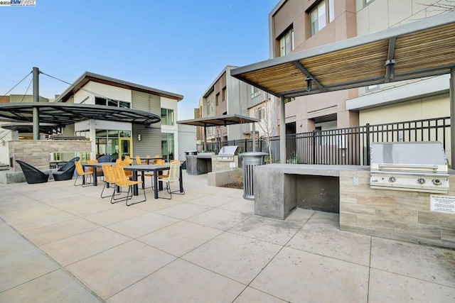 view of patio / terrace with area for grilling