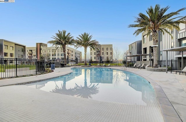 view of pool with a patio area