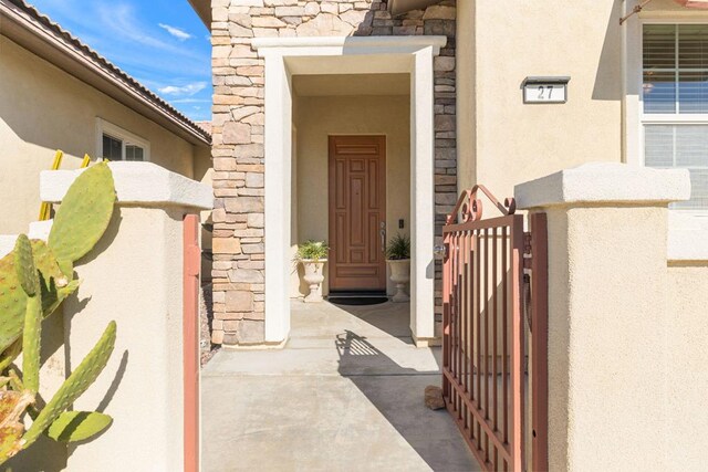 view of doorway to property