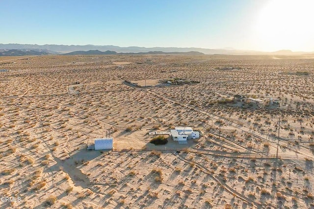 drone / aerial view with a mountain view