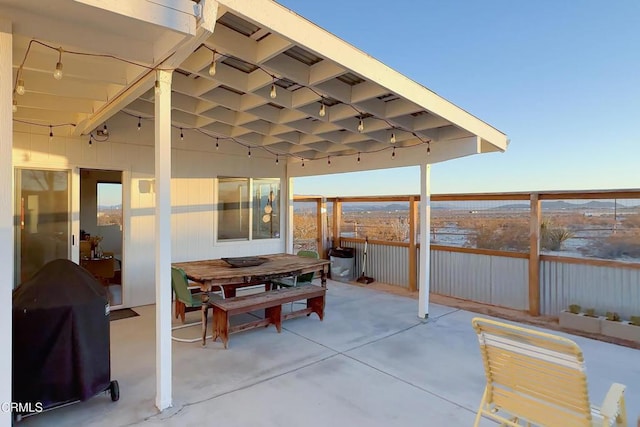 view of patio / terrace with a grill