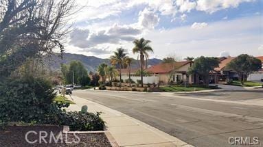 view of street featuring a mountain view