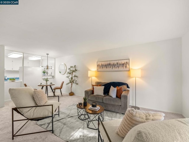 view of carpeted living room