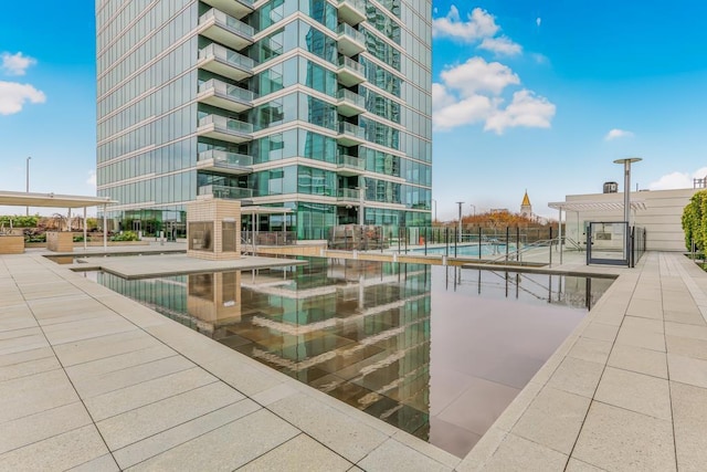 view of pool featuring a pergola