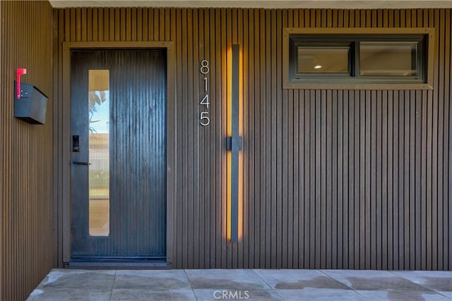 view of doorway to property