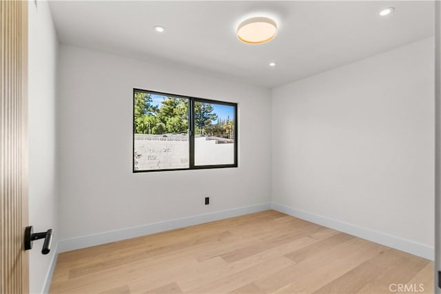 empty room featuring light wood-type flooring