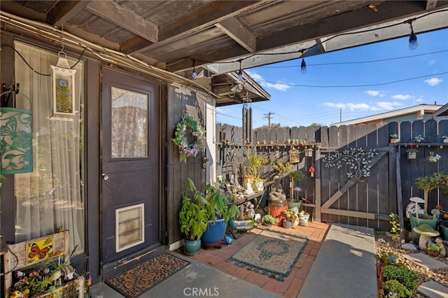 view of doorway to property