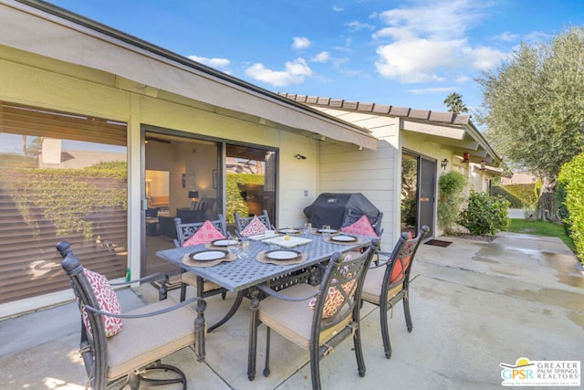 view of patio with grilling area