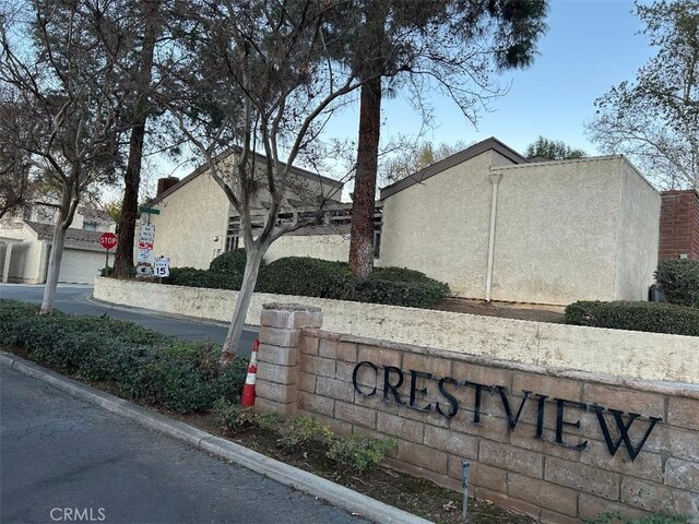 view of community sign