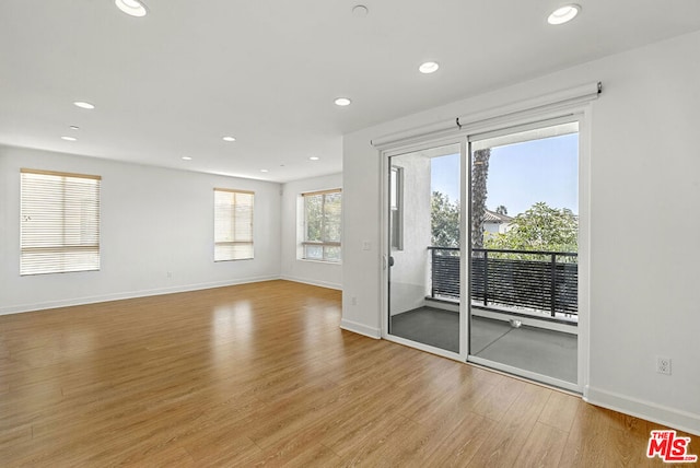 empty room featuring light hardwood / wood-style flooring