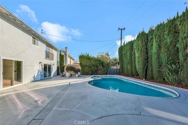 view of pool with a patio