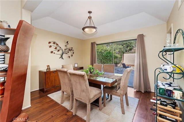 dining area featuring hardwood / wood-style flooring