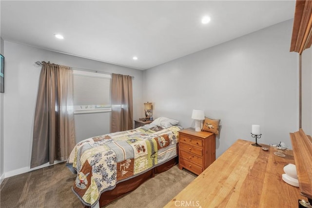 view of carpeted bedroom