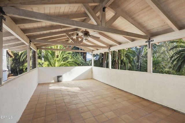 view of patio / terrace with ceiling fan