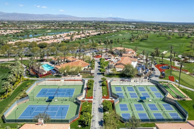 bird's eye view featuring a mountain view