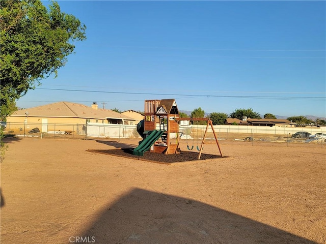 view of jungle gym