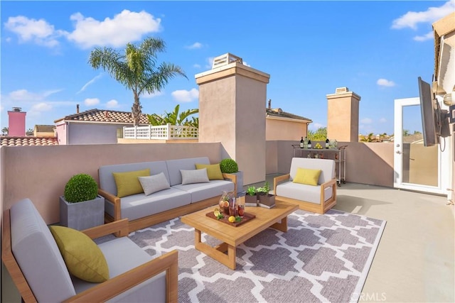 view of patio / terrace with an outdoor hangout area