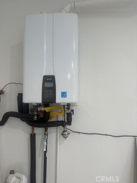 interior details with water heater