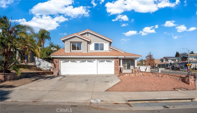 view of property featuring a garage