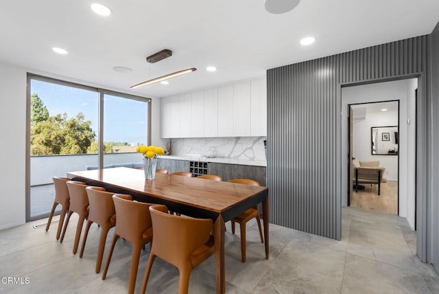 view of dining area