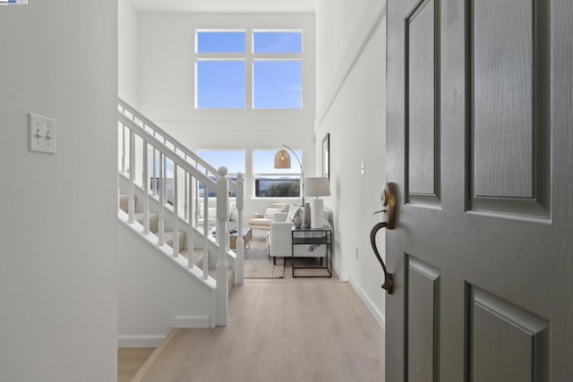 entryway featuring light wood-type flooring