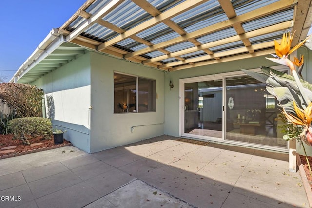 view of patio with a pergola