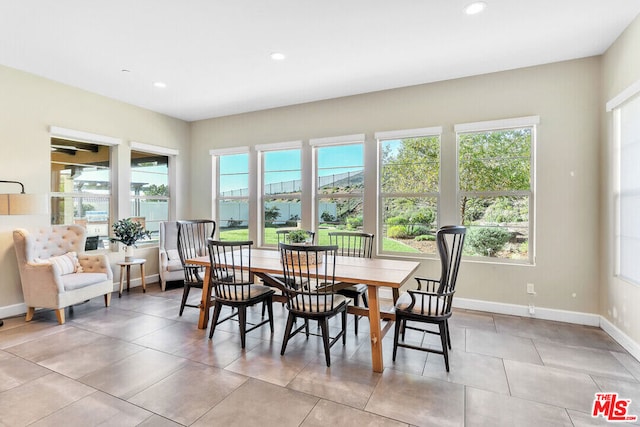 view of dining space