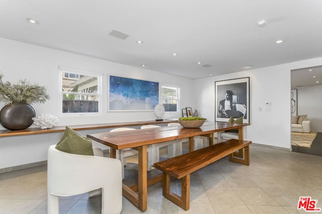 view of dining room