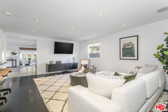 living room featuring hardwood / wood-style floors