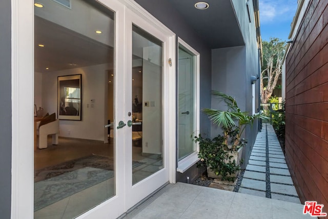 exterior space with french doors