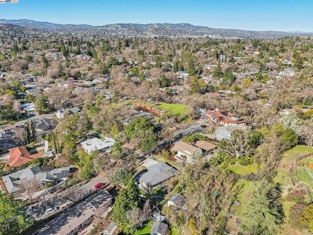 aerial view featuring a mountain view