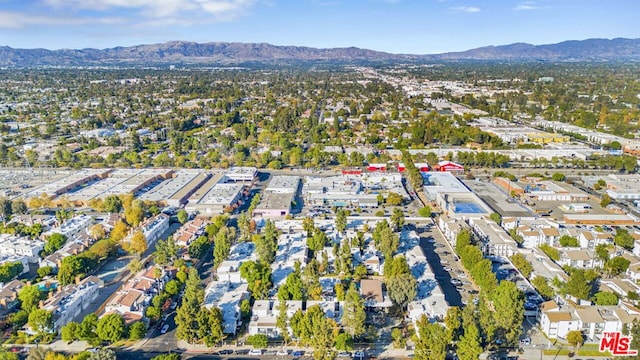 aerial view featuring a mountain view