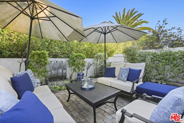 view of patio / terrace with outdoor lounge area